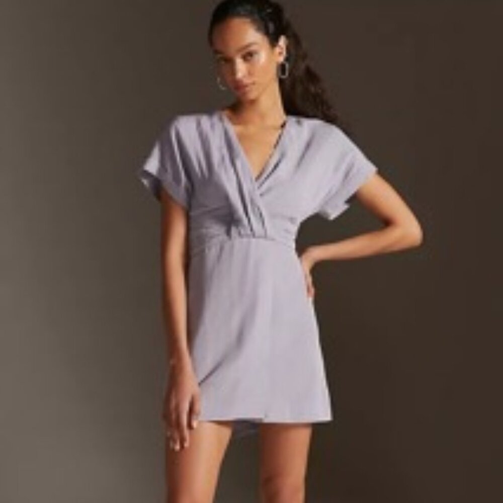 By Anthropologie Faux Wrap Mini Dress New Size 6